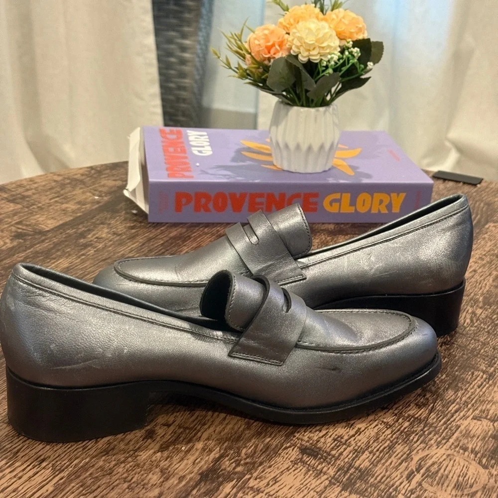 Paul‎ Smith Silver Slip-On Loafers